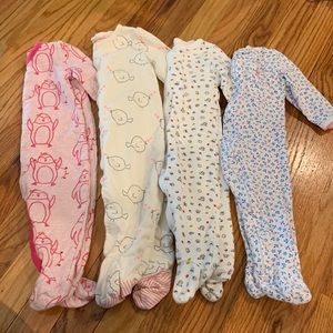 6-9/9month baby sleepers with footie bottoms